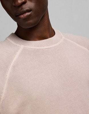 AE77 Garment-Washed Raglan Sweater - Purple
