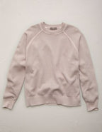 AE77 Garment-Washed Raglan Sweater - Purple