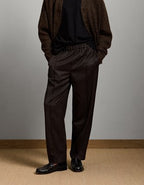 AE77 Premium Loose Twill Trouser - Dark Brown