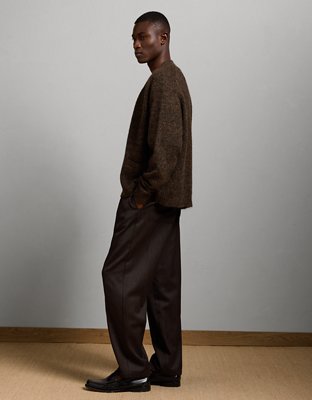AE77 Premium Loose Twill Trouser - Dark Brown