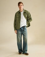 AE Boxy Fit Overshirt - Green