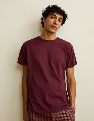 AE Slim Fit Lived-In T-Shirt - Burgundy