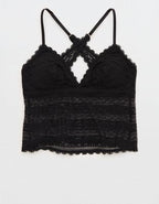 Show Off Lace Padded Bra Top - True Black