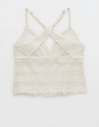 Show Off Lace Padded Bra Top - Soft Muslin