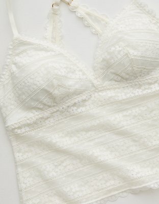 Show Off Lace Padded Bra Top - Soft Muslin