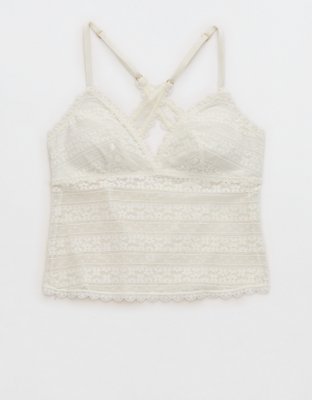Show Off Lace Padded Bra Top - Soft Muslin