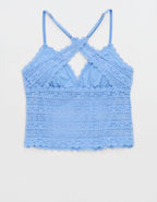 Show Off Lace Padded Bra Top - Horizon Sky