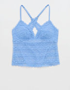 Show Off Lace Padded Bra Top - Horizon Sky