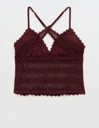 Show Off Lace Padded Bra Top - Royal Berry