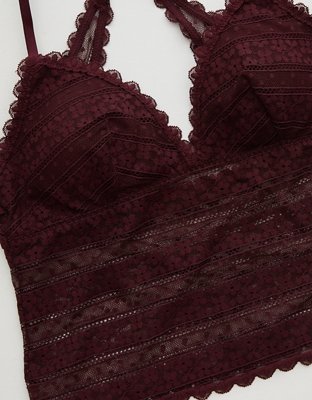 Show Off Lace Padded Bra Top - Royal Berry