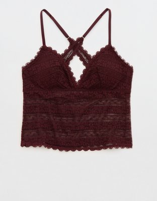 Show Off Lace Padded Bra Top - Royal Berry