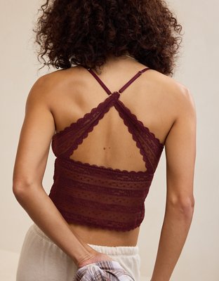 Show Off Lace Padded Bra Top - Royal Berry