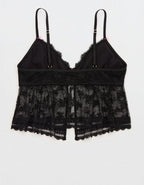 Show Off Midnight Romance Lace Bra Top - True Black