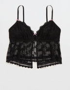 Show Off Midnight Romance Lace Bra Top - True Black