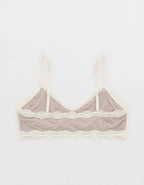 OVERSLEPT By Aerie Modal Lace Trim Bralette - Stone Harbor