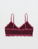 OVERSLEPT By Aerie Modal Lace Trim Bralette - Royal Berry