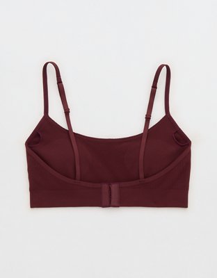 Superchill Seamless Rib Padded Scoop Bralette - Royal Berry