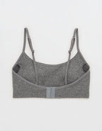 Superchill Seamless Rib Padded Scoop Bralette - Dark Heather Gray