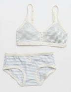 Superchill Cotton Rib Padded Bralette - Soft Muslin