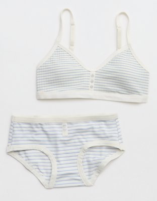 Superchill Cotton Rib Padded Bralette - Soft Muslin