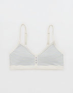 Superchill Cotton Rib Padded Bralette - Soft Muslin