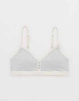 Superchill Cotton Rib Padded Bralette - Soft Muslin