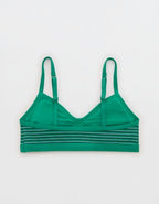 Superchill Cotton Rib Padded Bralette - Pine