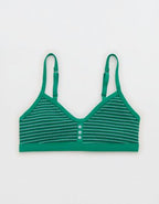 Superchill Cotton Rib Padded Bralette - Pine