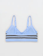 Superchill Cotton Rib Padded Bralette - Cloudy Blue