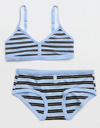 Superchill Cotton Rib Padded Bralette - Cloudy Blue