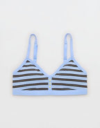 Superchill Cotton Rib Padded Bralette - Cloudy Blue