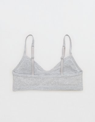 Superchill Cotton Rib Padded Bralette - Medium Heather Gray