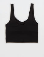OFFLINE By Aerie Real Me Low Key Longline Sports Bra - True Black