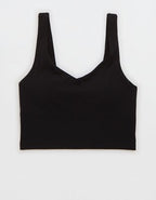 OFFLINE By Aerie Real Me Low Key Longline Sports Bra - True Black