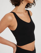 OFFLINE By Aerie Real Me Low Key Longline Sports Bra - True Black