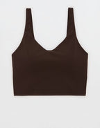 OFFLINE By Aerie Real Me Low Key Longline Sports Bra - Deep Earth