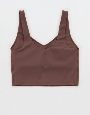 OFFLINE By Aerie Real Me Low Key Longline Sports Bra - Relic