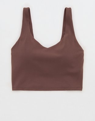 OFFLINE By Aerie Real Me Low Key Longline Sports Bra - Relic