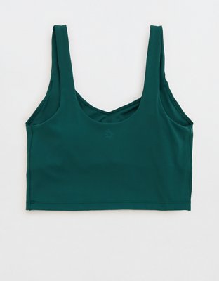 OFFLINE By Aerie Real Me Low Key Longline Sports Bra - Jade