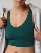 OFFLINE By Aerie Real Me Low Key Longline Sports Bra - Jade