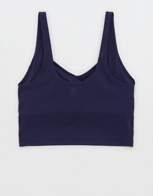 OFFLINE By Aerie Real Me Low Key Longline Sports Bra - Navy