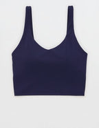 OFFLINE By Aerie Real Me Low Key Longline Sports Bra - Navy