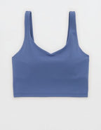 OFFLINE By Aerie Real Me Low Key Longline Sports Bra - Marbled Blue