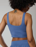 OFFLINE By Aerie Real Me Low Key Longline Sports Bra - Marbled Blue