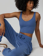 OFFLINE By Aerie Real Me Low Key Longline Sports Bra - Marbled Blue