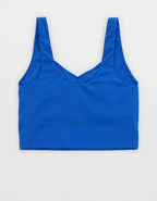OFFLINE By Aerie Real Me Low Key Longline Sports Bra - Cobalt Jewel