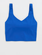 OFFLINE By Aerie Real Me Low Key Longline Sports Bra - Cobalt Jewel