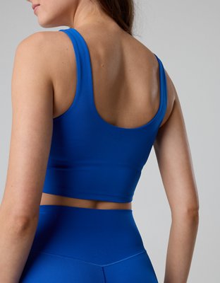 OFFLINE By Aerie Real Me Low Key Longline Sports Bra - Cobalt Jewel