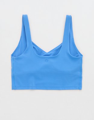 OFFLINE By Aerie Real Me Low Key Longline Sports Bra - Rome Blue