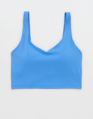 OFFLINE By Aerie Real Me Low Key Longline Sports Bra - Rome Blue